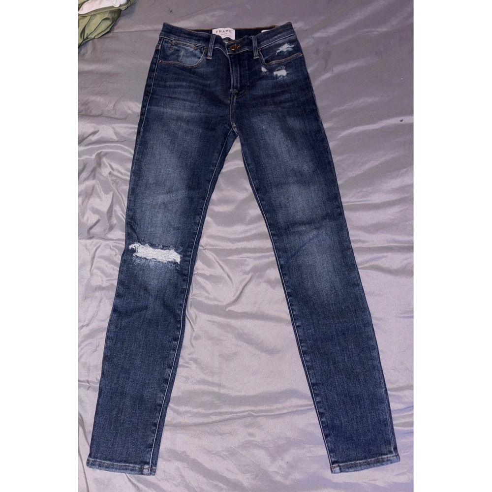 Frame Denim Iconic Le High Skinny Jeans, Size 25